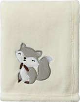 75 x 100 cm licht gezellige pluche pluizige warme fleece ontvangende deken voor baby peuter wieg kinderwagen, baby verjaardag (Ivory Fox)