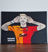 Leyla Arts- Mauro Icardi- Schilderij- Canvas- 50cm*70cm- Woonkamer- Slaapkamer- Men Cave- Kinderkamer- Galatasaray- Cimbom- voetbal- Turks-voetbalclub