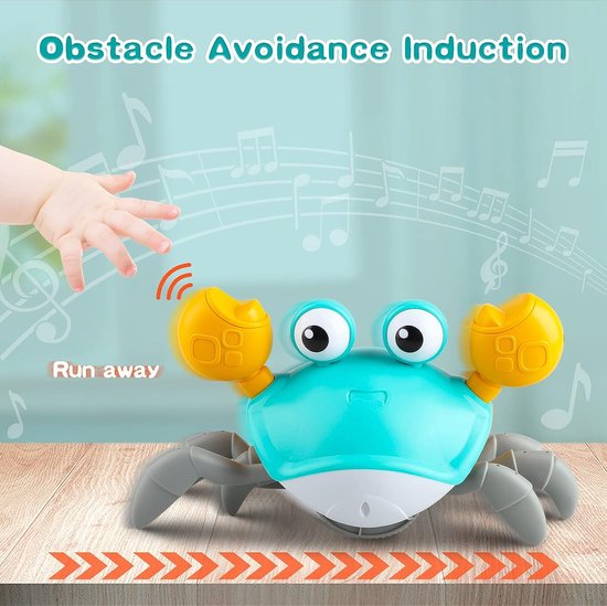 ECHOCUBE Crabe Sensoriel, Crabe Musical Interactif Qui évite Automatiquement Les Obstacles, Crabes électronique Musical pour Enfants Garçons et Filles de 3 Ans et Plus - Jaune ECHOCUBE Crabe Sensoriel, Crabe Musical Interactif Qui évite Automatiquement Les Obstacles, Crabes électronique Musical pour Enfants Garçons et Filles de 3 Ans et Plus - Jaune
