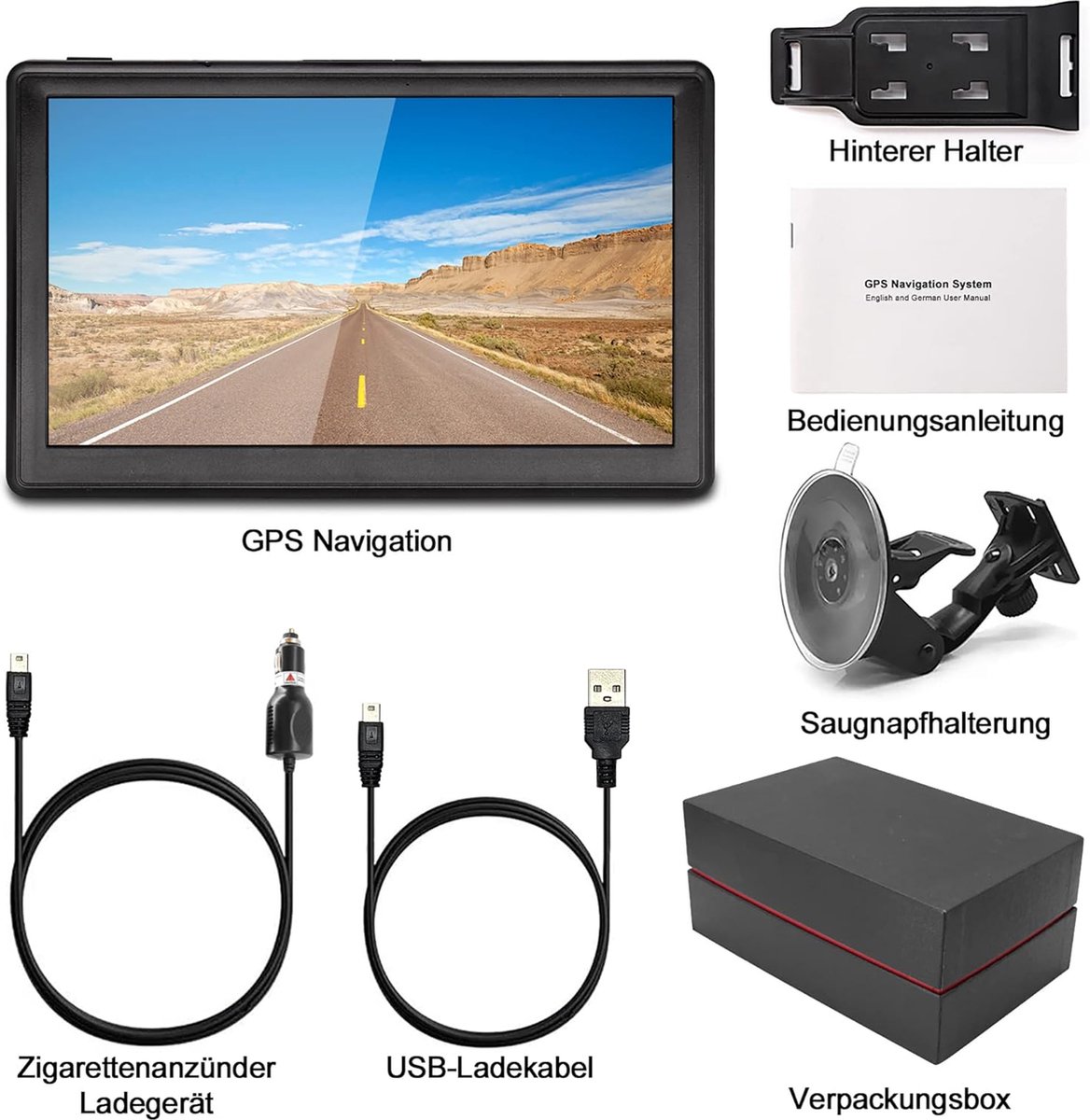 Jimtour GPS-navigatiesysteem voor auto, vrachtwagen, navigatiesysteem