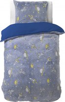 Housse de couette Space - voyage spatial - Glow in the Dark - 140x200/220 - polyester micropolaire - bleu