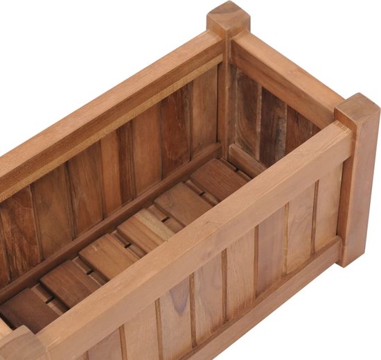Douglas bloembak 2 met zwart houten frame in vele afmetingen