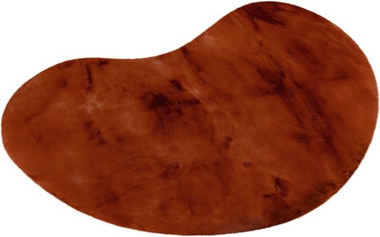 Lalee Heaven - organische vorm Vloerkleed - Tapijt – Karpet - Hoogpolig - Superzacht - Fluffy - niervorm- organic rabbit- 160x230 cm terra