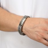 Donley - Bracelet pour homme - Bracelet tissé - Bracelet tressé - bracelet cubain - bijoux homme - bracelet maillons - bracelet maillons homme - 21 cm - bracelet argent - bracelet chaîne - chaîne - bracelet argent - bracelet argent - bracelet argent