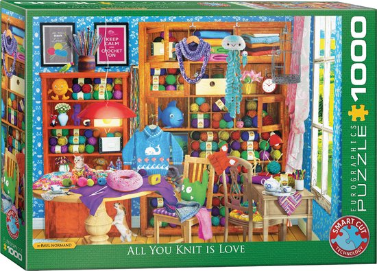 Eurographics - Alles wat je Breit is Liefde (All you Knit is Love) - Paul Normand - 1000 stukjes - Legpuzzel