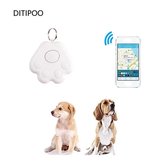 Ditipoo Pet Smart Tracker, Tracer de localisation Bluetooth étanche anti-perte pour chien de compagnie chat - Accessoires de vêtements pour bébé de collier de clé - Wit