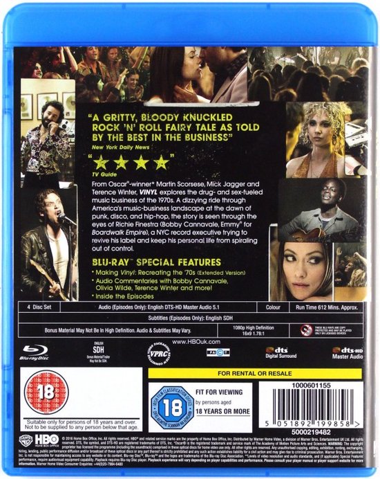Achterkant Blu-ray hoes met collage van afbeeldingen uit de serie, inclusief tekstrecensies en details.