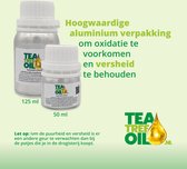 Tea Tree Olie 50ml: Eigen NL import, puur natuur, vers uit Australië en herleidbaar naar de bron. Hoogwaardige aluminium verpakking om oxidatie te voorkomen en hoge versheid te behouden.
