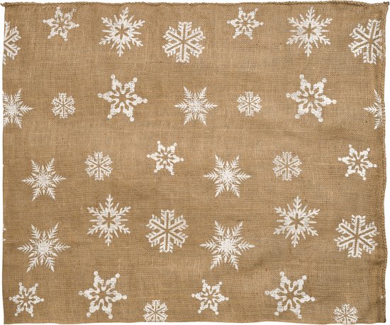 Couverture Nature jute - 4x - H100 x P75 cm - naturel - motif hivernal - housse de protection végétale antigel