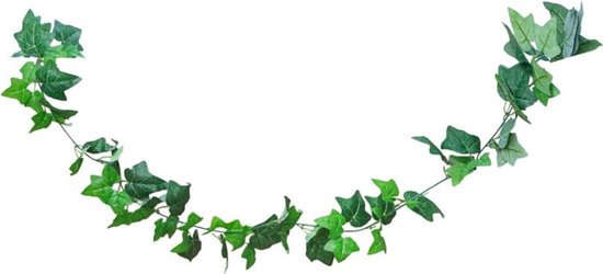 Chaks Klimop kunstplant slinger - 220 cm - groen - Kunstplanten/nepplanten - Hangplanten