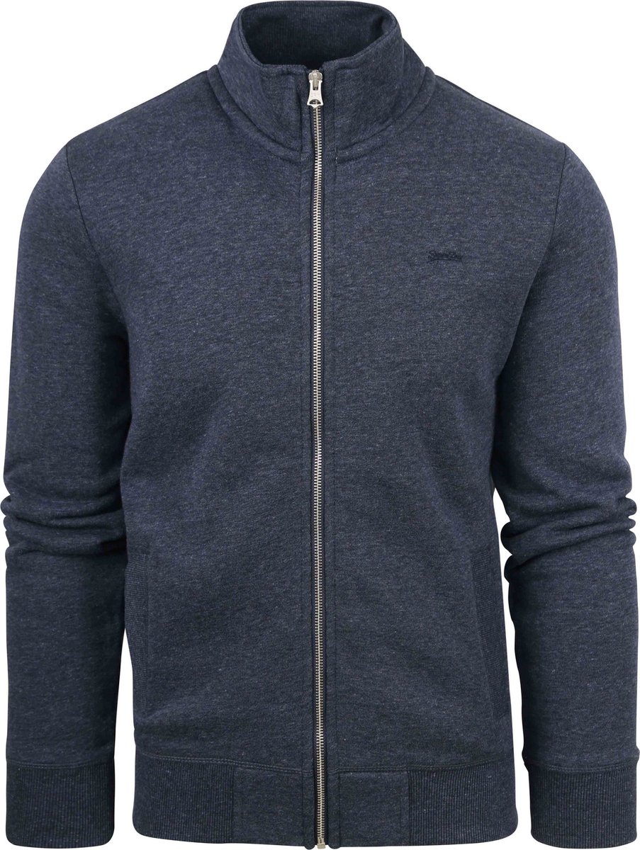 Superdry Vest Zip Track Heren – Modern-fit Blauw