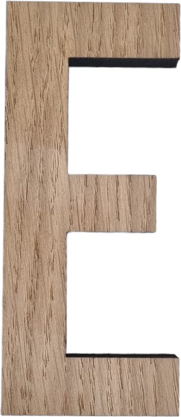 Lettre en bois E - 10 cm de haut