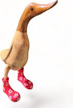 Canard en bois Handgemaakt en teck d'Indonésie, Slippers de bikini Duckie Medium 31 cm