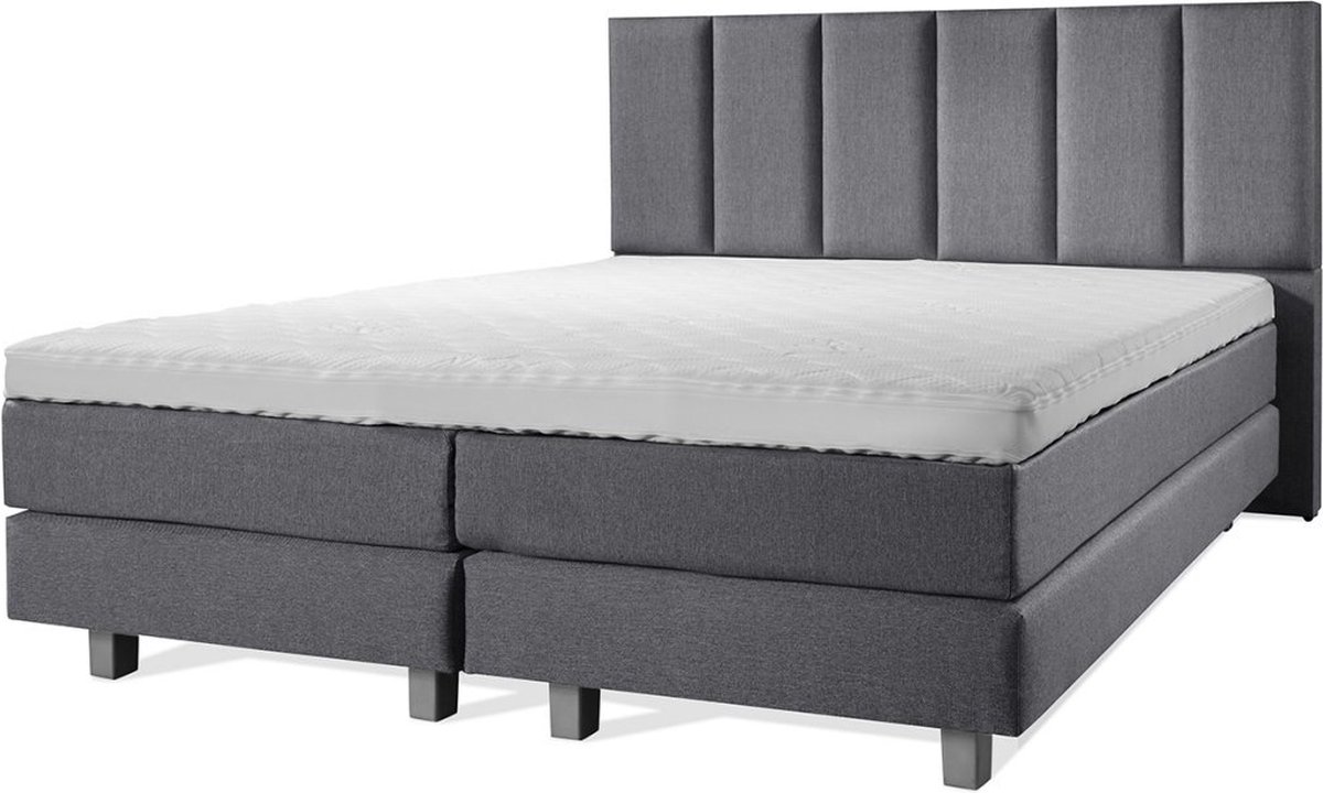 Boxspring Luxe 180x200 Vertical Antraciet Lederlook