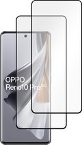 Protecteur d'écran en verre Cazy Full Cover pour Oppo Reno10 Pro 5G - Zwart - 2 pièces