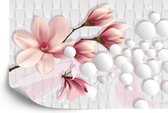 Fotobehang Kleurrijke Magnolia - Vliesbehang - 315 x 210 cm