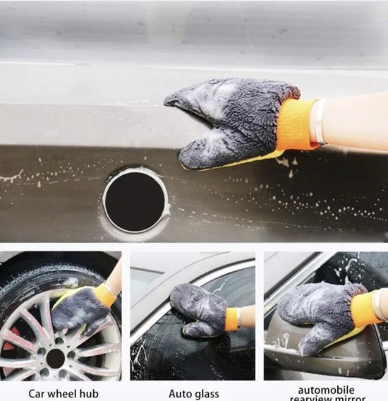 Sibba 2 stuks stofhandschoenen microvezel handschoen auto afstoffen reiniging vuisthandschoenen herbruikbaar koraalvlies wasbaar plantenreinigingshandschoen voor keuken huis jaloezieën meubels (paars