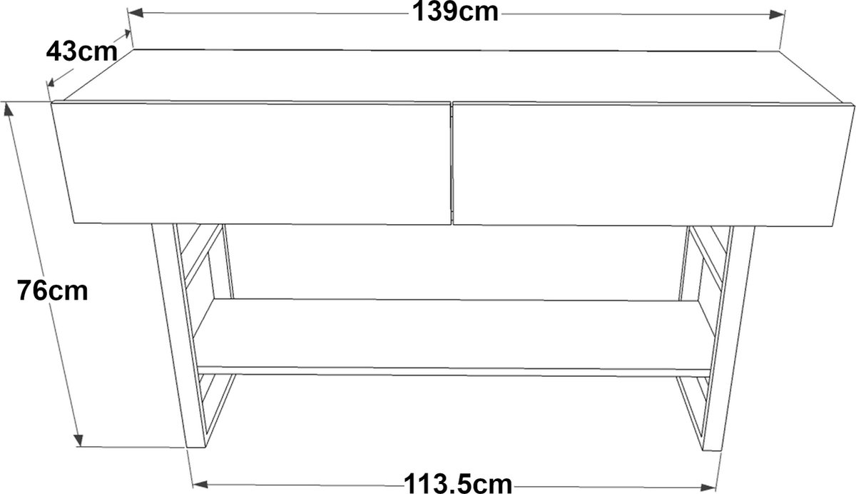 en.casa] Console tafel Pomarkku ovaal 120x39x85 cm bamboe | premiumXL