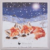 Wrendale Lot de cartes de Noël – Cartes de Noël en boîte de luxe « Fox dans la neige »