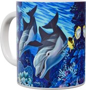 Dolfijnen Treasures Of The Sea - Dolphins - Mok 440 ml