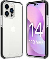 Coverzs telefoonhoesje geschikt voor Apple iPhone 14 Pro Max 3in1 shock case - schokbestendig - optimale bescherming voor je telefoon - transparant