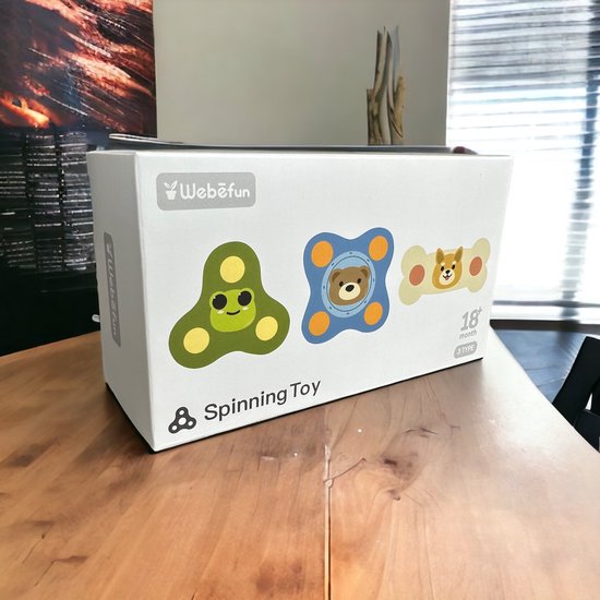 Femur - Spinner - Fidget - Badspeelgoed - Baby Spinner - 3 stuks - UFO - Speelgoed - Poppetjes - Fun - Rage - Zuignap - Sensorisch Speelgoed - Kinderen - Kerst van Merkloos — afbeelding 5