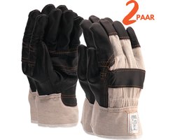 foto van Werkhandschoenen leer 2 paar - Meubelleer - Leren handschoenen