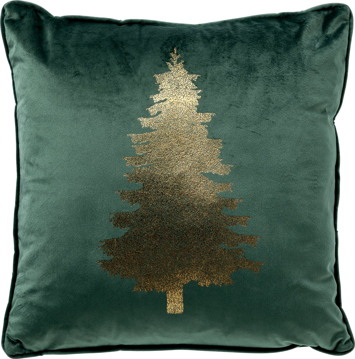 Textino TREE - kussenhoes 45x45 cm - kerst - fluweel - Mountain View - groen Donkergroen