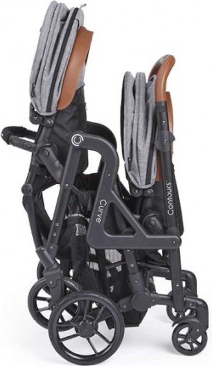 Dubbele kinderwagen contouren curve grijs van Contours — afbeelding 4