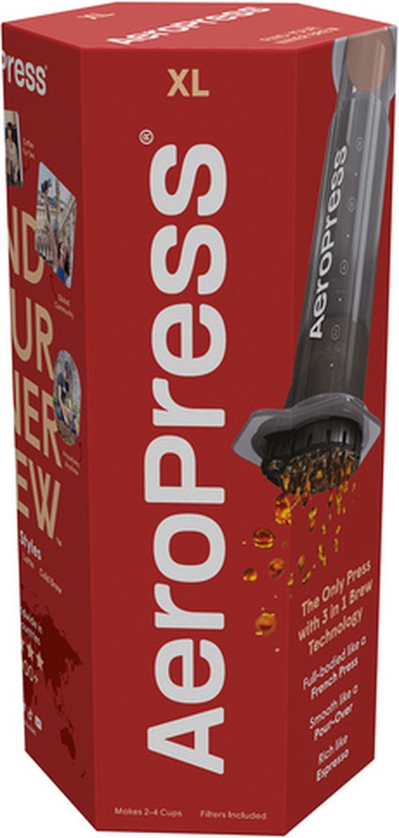 AeroPress Espressomachine & espressomachine – voor het snel bereiden van heerlijke koffie zonder bittere koffie – 1-3 kopjes per druk