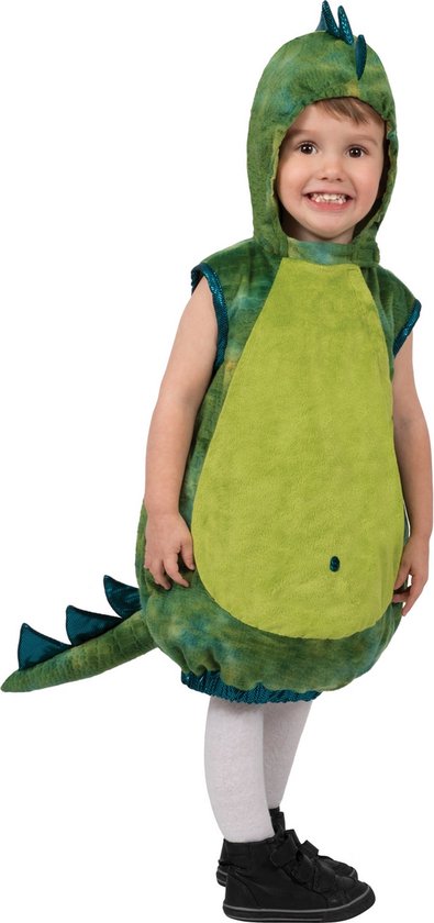 Rubies - Draak Kostuum - Groene Dino Spike Kind Kostuum - groen - Halloween - Verkleedkleding