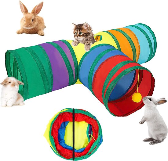 Opvouwbare konijnentunnel Bunny Tunnels Tube, 3weg verstopplaats