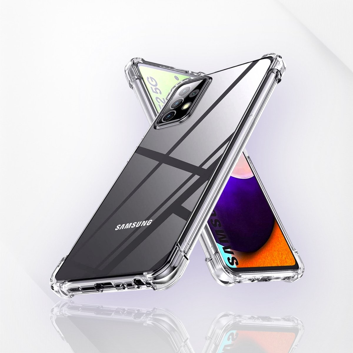 Samsung Galaxy A52/52S 5G Ultieme Shockproof Case! Ontdek de Transparante Luxe en Kracht Bescherming, Maximaal Stevig Hoesje van Premium Kwaliteit.
