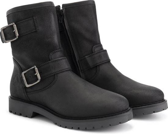 Travelin' Vattrup Dameslaarzen - Suede Leren boots - Zwart leer - Maat 42