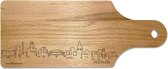 Skyline Borrelplank Heerlen - Hapjesplank - Serveerplank - Cadeau Jubilea - Cadeau verjaardag - Cadeau geschenk - Serveren - WoodWideCities