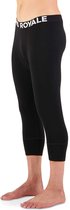 Mons Royale Thermobroek - Heren - Mens Cascade Merino Flex 3/4 Legging - Thermokleding - Thermo ondergoed - Zwart - L