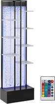 Uniprodo Waterwand met planken - LED / RGB - afstandsbediening - 55 x 30 x 187 cm