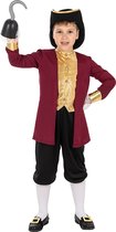 Funidelia | Costume de Capitaine Crochet Pour Garçons Peter Pan, Pirates, Histoires, Capitaine Crochet - Déguisement pour enfants Accessoires costumes et accessoires pour Halloween, carnaval et fêtes - Taille 97 - 104 cm - Rouge