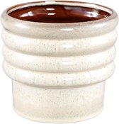 PTMD Pot de Fleurs Melisa - 17x17x15 cm - Céramique - Crème