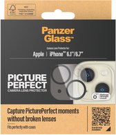PanzerGlass Screenprotector geschikt voor Apple iPhone 15 Glazen | PanzerGlass PicturePerfect Camera Lens Protector - Case Friendly - Zwart