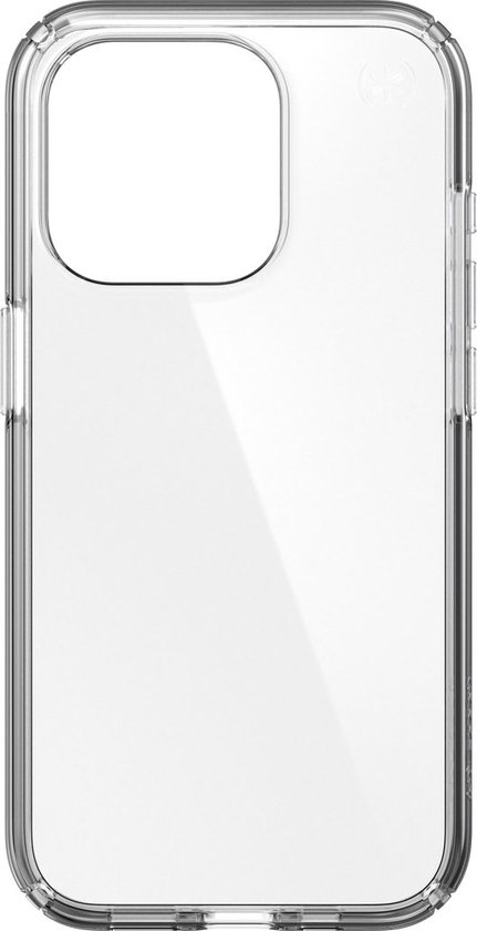 Speck hoesje geschikt voor Apple iPhone 15 Pro - Slank - Kristalhelder - Valbescherming gecertificeerd tot 4 meter - Microban Antibacterieel - Presidio Perfect Clear lijn - Transparant