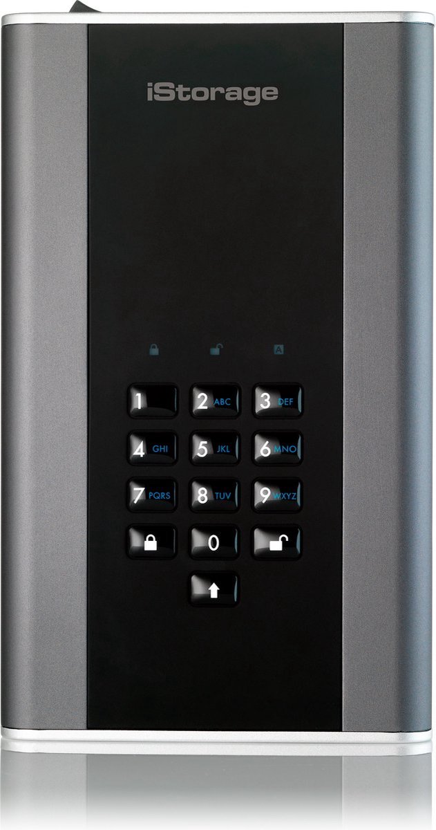 iStorage diskAshur DT2 - externe harde schijf - 22 TB - Zwart - Grafiet