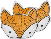 VADODARA - Sierkussen set van 2 - Oranje - 50 x 40 cm - Katoen