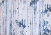 BURDUR - Laagpolig vloerkleed - Blauw - 140 x 200 cm - Polyester