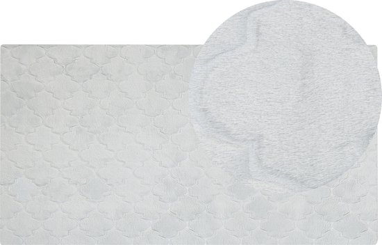 GHARO - Shaggy vloerkleed - Lichtgrijs - 80 x 150 cm - Polyester