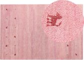 YULAFI - Modern vloerkleed - Roze - 200 x 300 cm - Wol