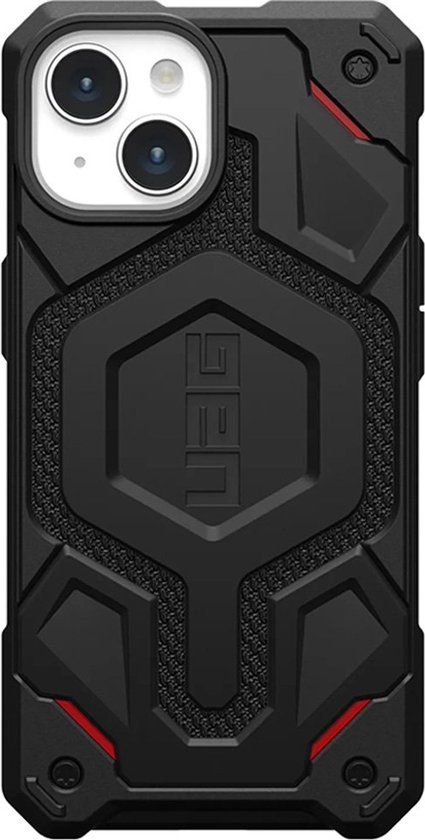 UAG - Monarch Pro iPhone 15 Plus Mag Hoesje - kevlar zwart