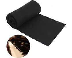 Zachte Zwarte Piano Key Cover Toetsenbord Stofkap - Loper voor Piano - Pianoloper - Stof op piano voorkomen