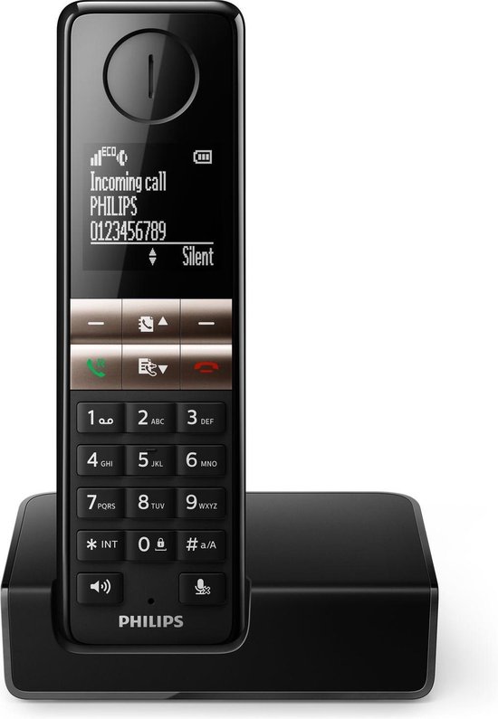 Philips D4601 - Single DECT telefoon - Zwart | bol.com
