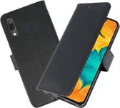 Hoesje Geschikt voor Samsung Galaxy A30 - Book Case Telefoonhoesje - Kaarthouder Portemonnee Hoesje - Wallet Cases - Zwart